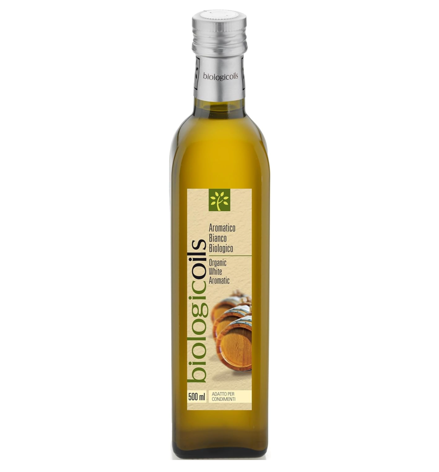 イタリア産 有機バルサミコ酢 白 (有機JAS認証、無添加、甘味、和食までも幅広い使い方、酸味控えめ、サラダのドレッシングやお魚に最適、贅沢な地中海の風味)
