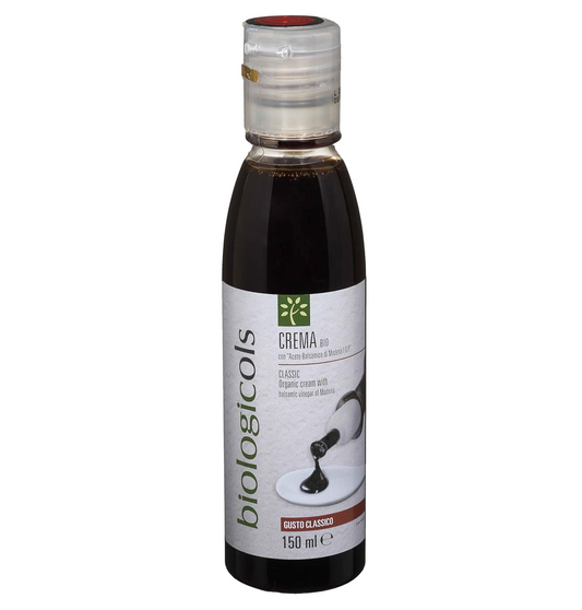 有機バルサミコクリーム 150ml (イタリア産、有機JAS認証、万能クリーム、肉料理・魚料理・おつまみにくっつきやすいクリーム、お洒落なドレッシング、絞りやすい、調味料)